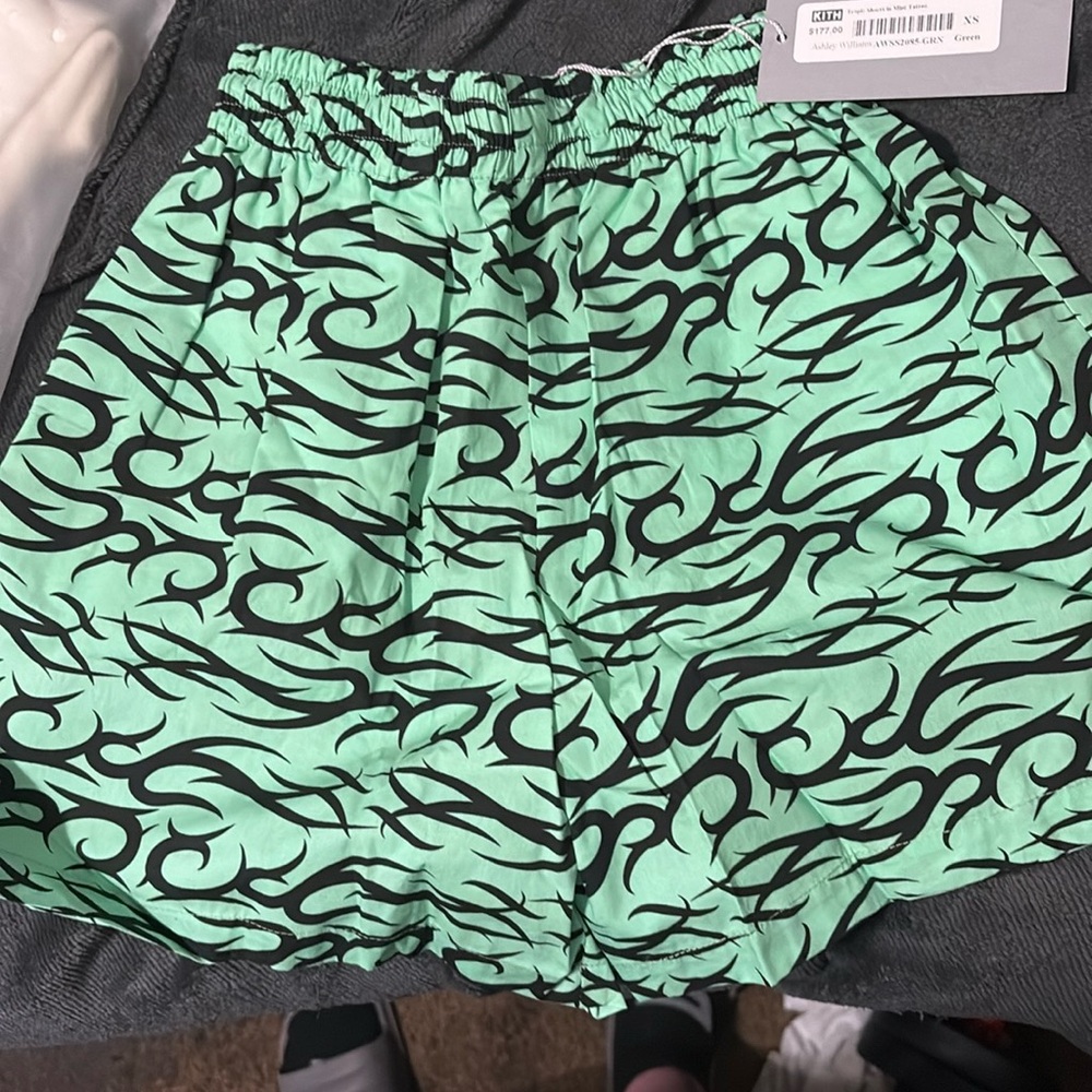 Ashley Williams/Kith Tropic shorts-Mint Tattoo